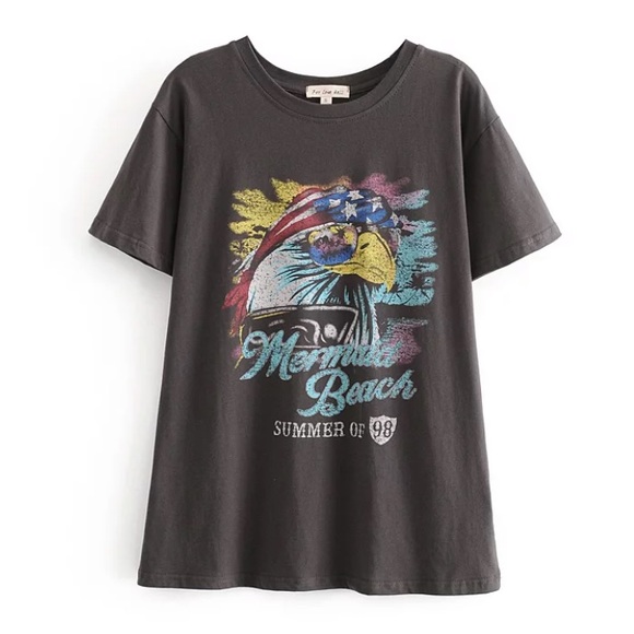 Mermaid Beach Summer of 98 Eagle Graphic Tee - Picture 1 of 3